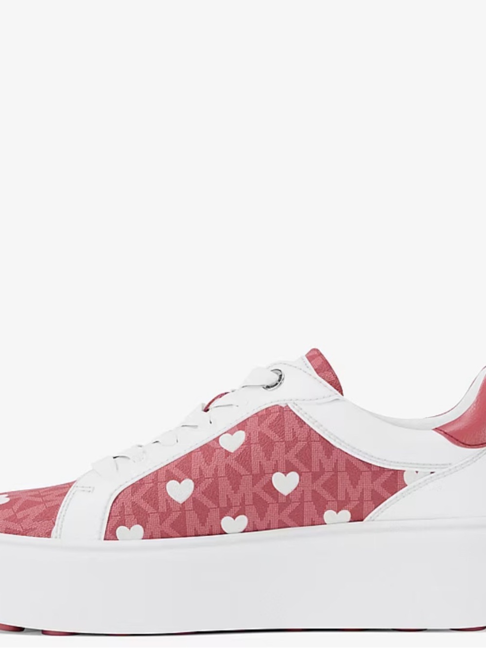 MICHAEL Michael Kors Pink Heart Logo Platform Sneaker - Picture 2 of 6